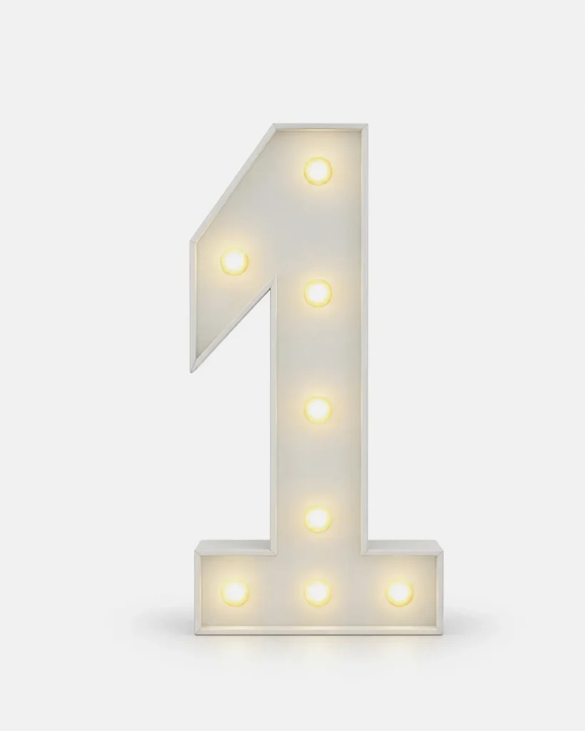 1 - Lettre et Chiffre lumineux