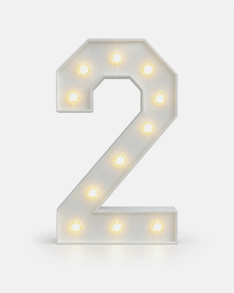 2 - Lettre et Chiffre lumineux