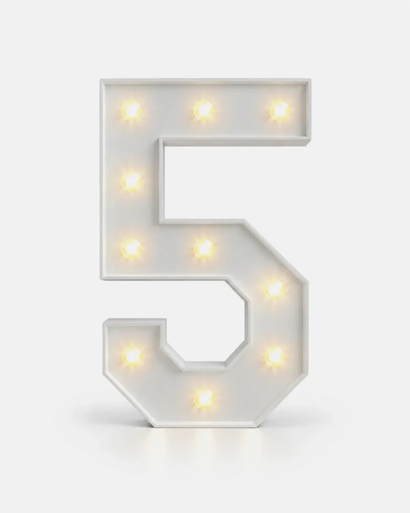 5 - Lettre et Chiffre lumineux