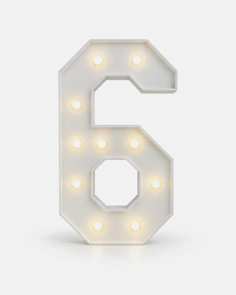 6 - Lettre et Chiffre lumineux