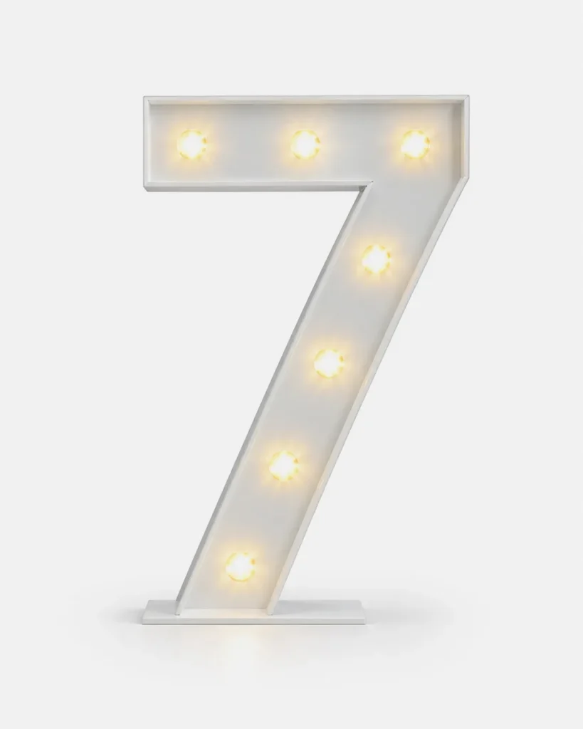 7 - Lettre et Chiffre lumineux