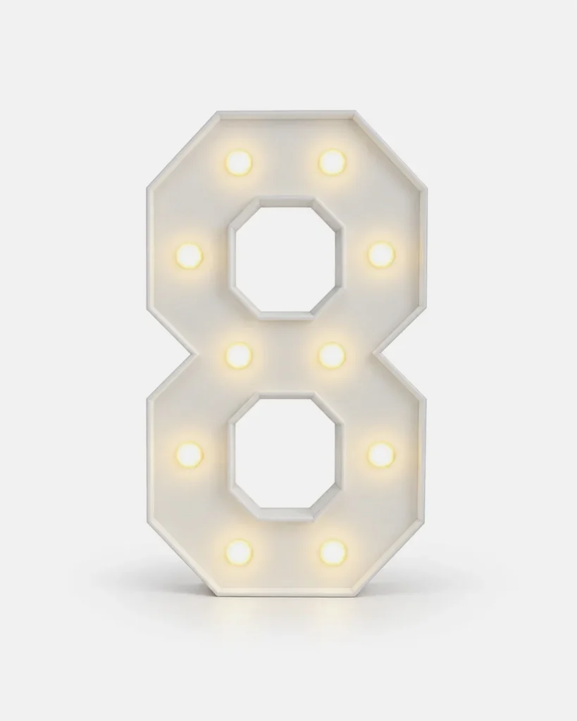 8 - Lettre et Chiffre lumineux
