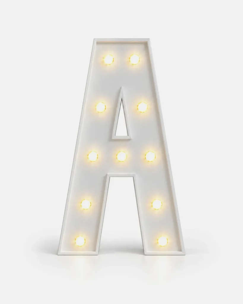 A - Lettre lumineuse