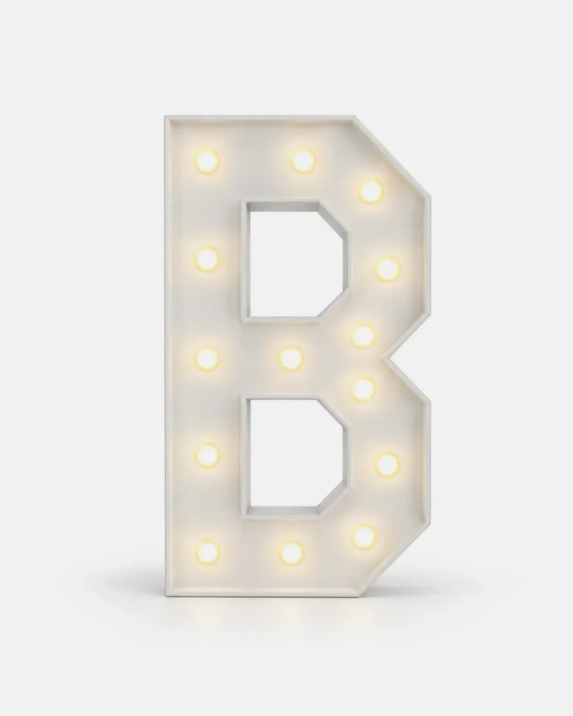 B - Lettre lumineuse