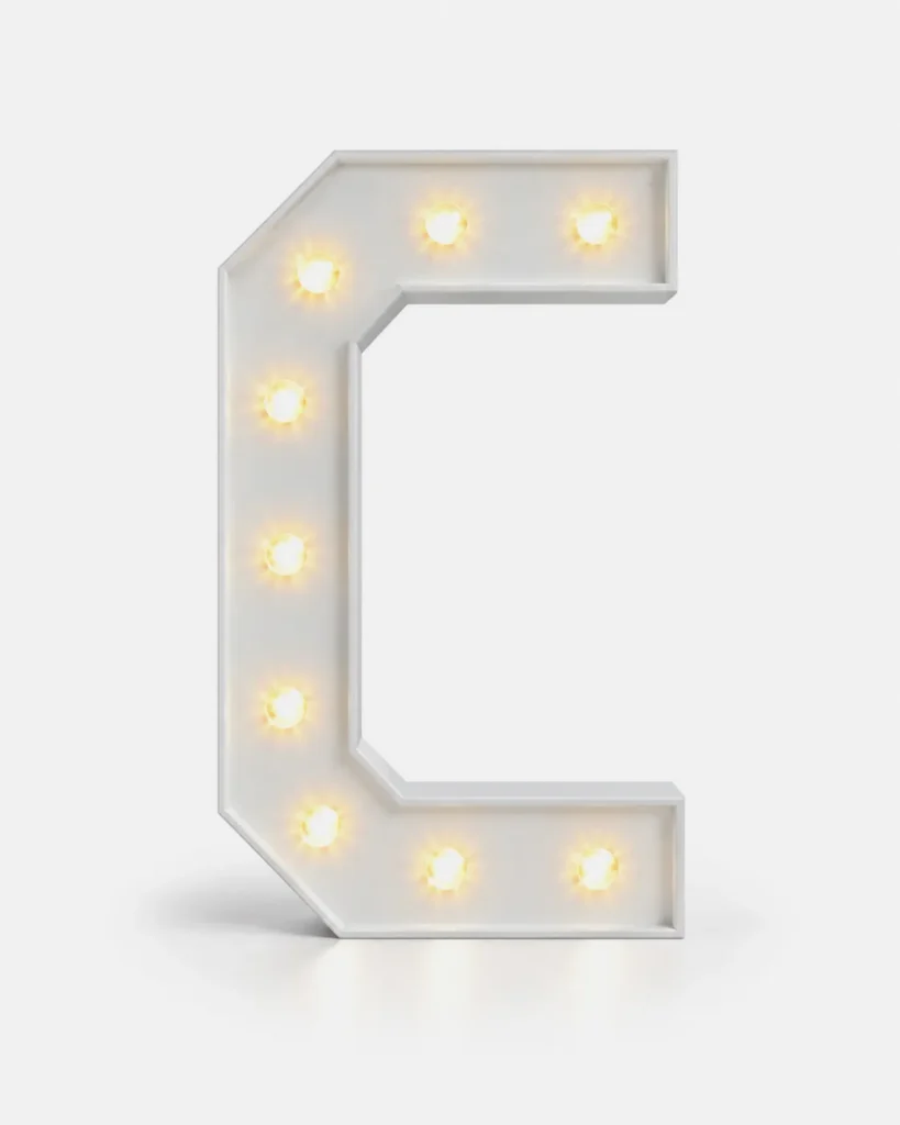 C - Lettre lumineuse