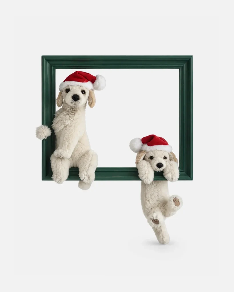 Chien, chiots sur cadre