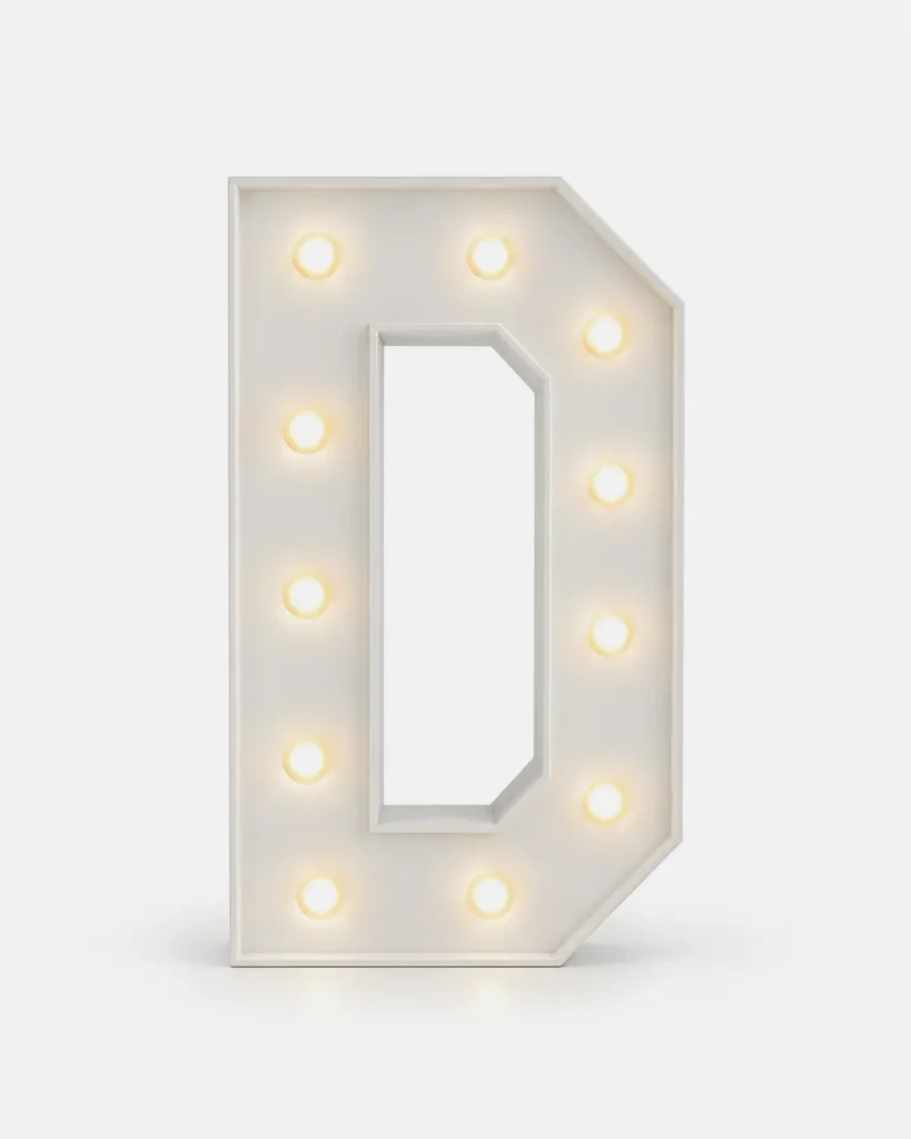 D - Lettre lumineuse