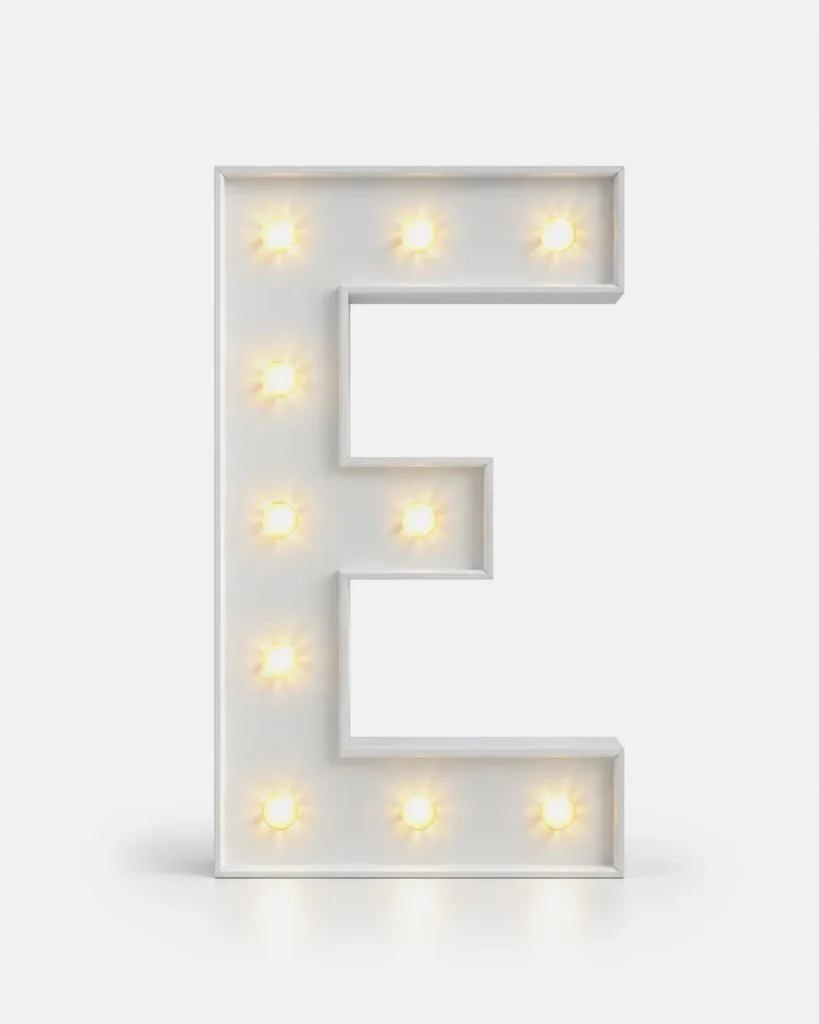 E - Lettre lumineuse