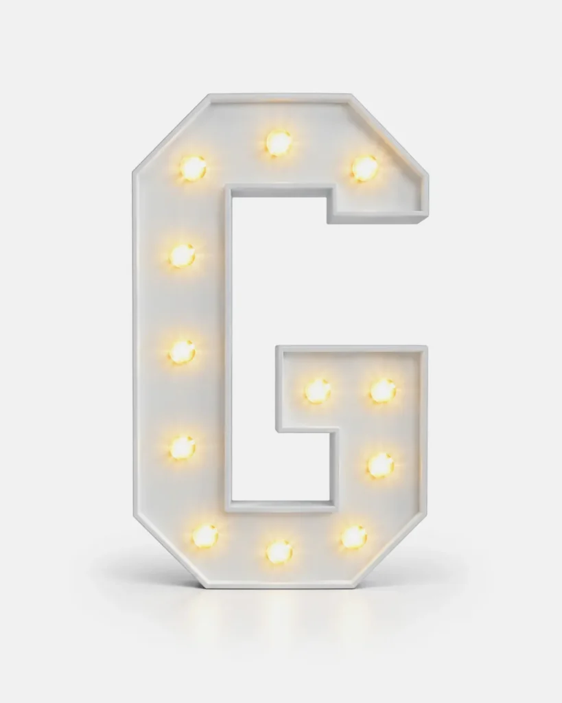 G - Lettre lumineuse
