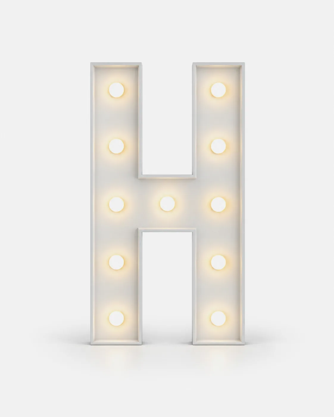 H - Lettre lumineuse