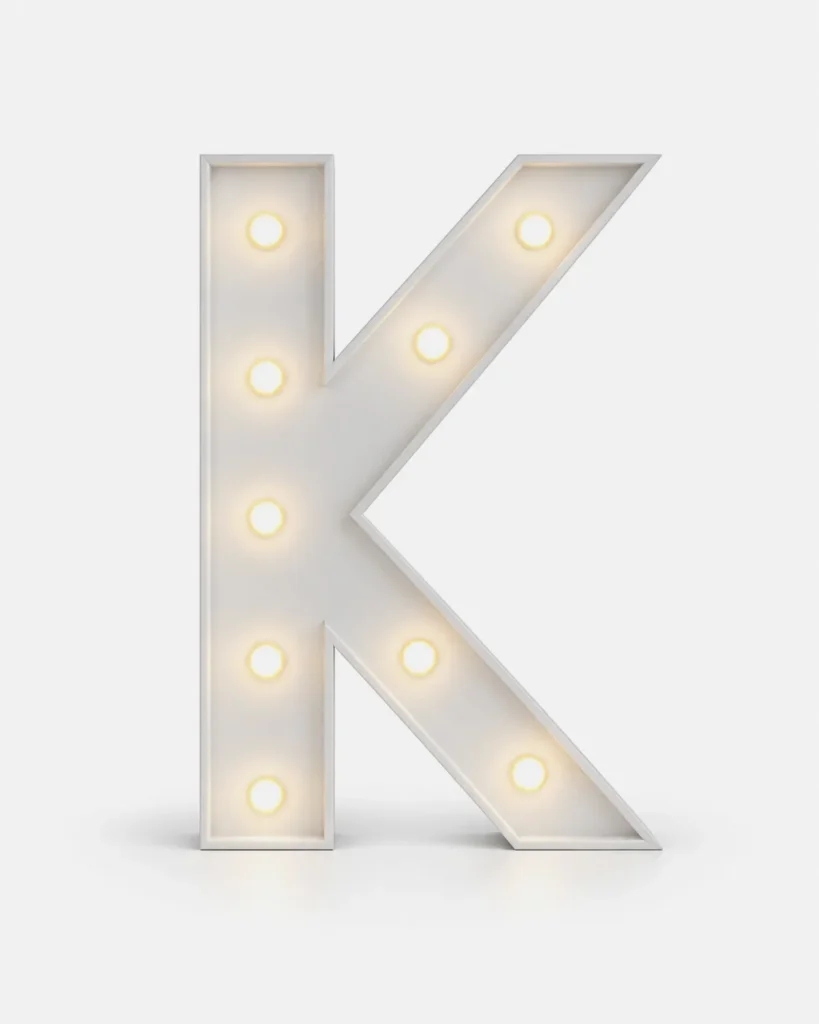 K - Lettre lumineuse