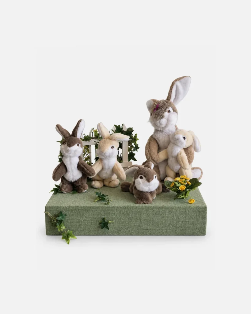 Lapin, Famille lapin Maman et 4 baby