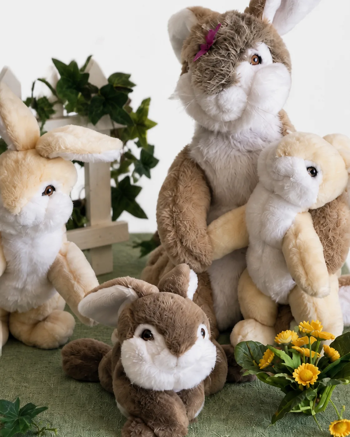 Lapin, Famille lapin Maman et 4 baby