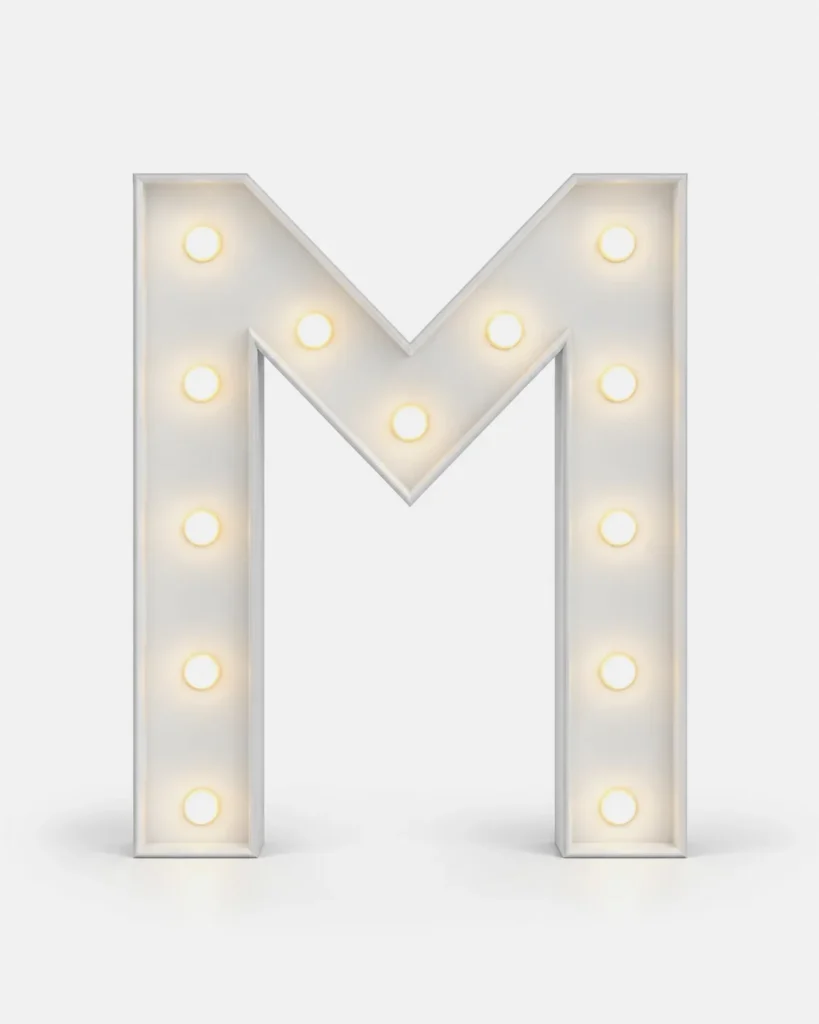 M - Lettre lumineuse
