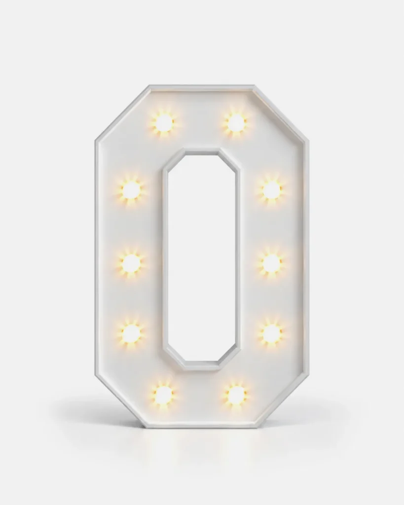O - Lettre lumineuse