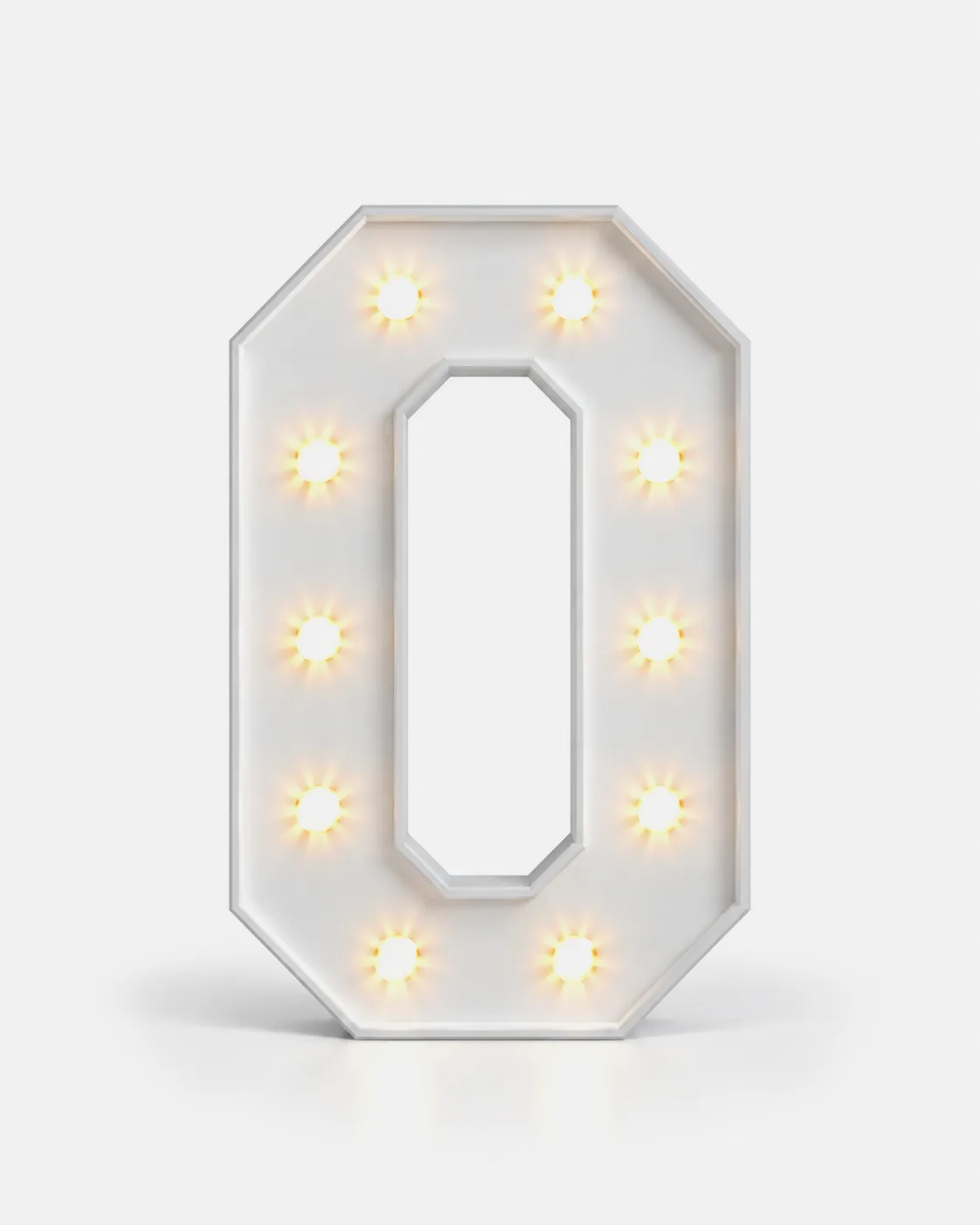 O - Lettre lumineuse