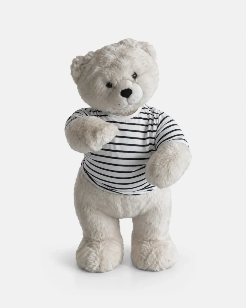 Ours blanc T-shirt marin debout