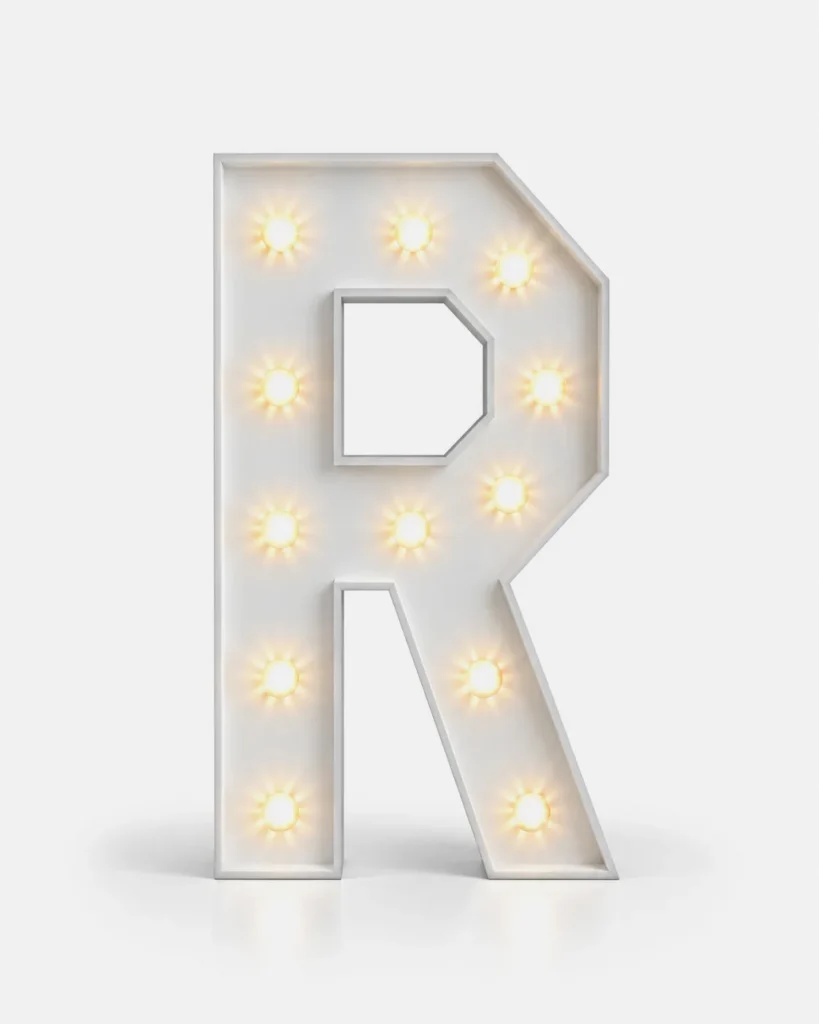 R - Lettre lumineuse