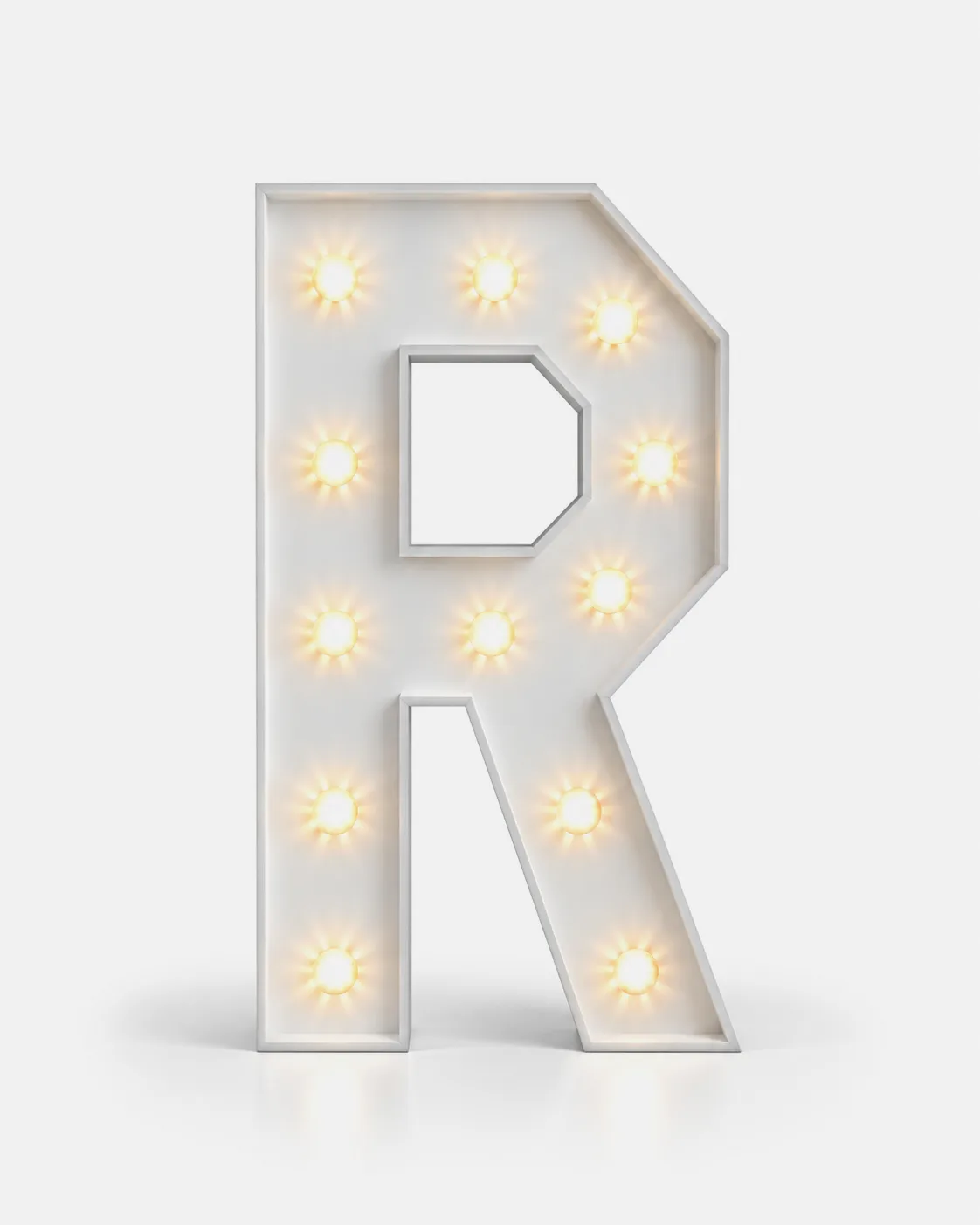 R - Lettre lumineuse