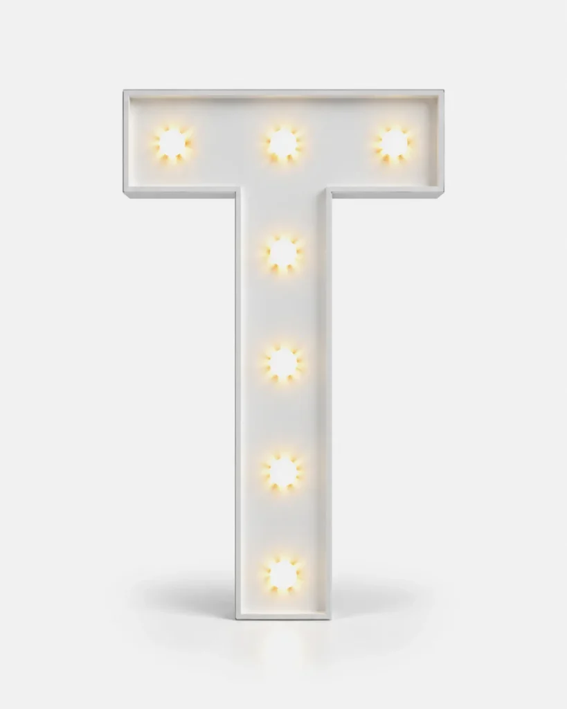 T - Lettre lumineuse