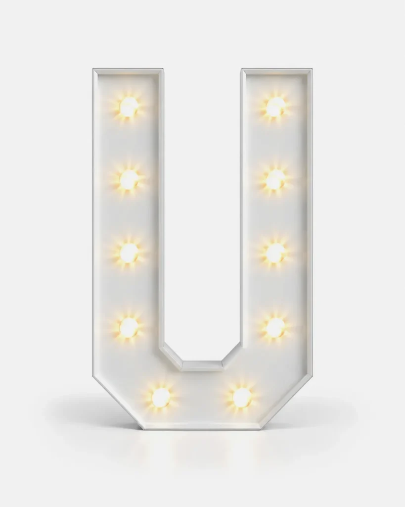 U - Lettre lumineuse