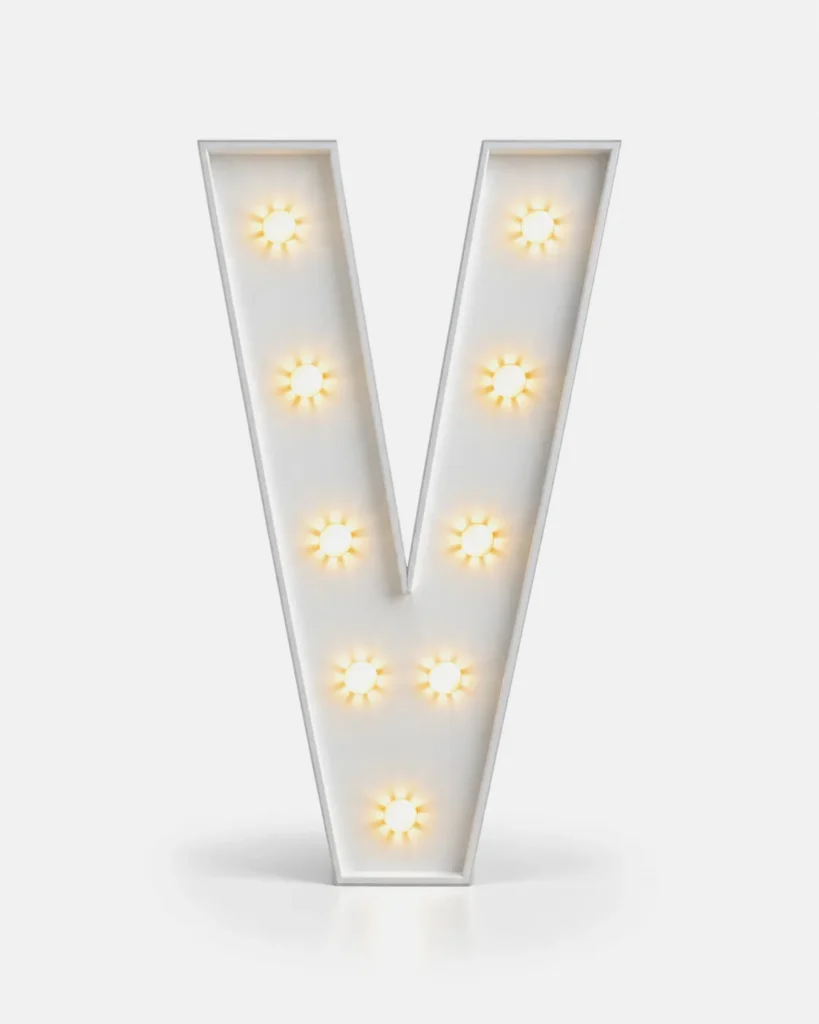 V - Lettre lumineuse