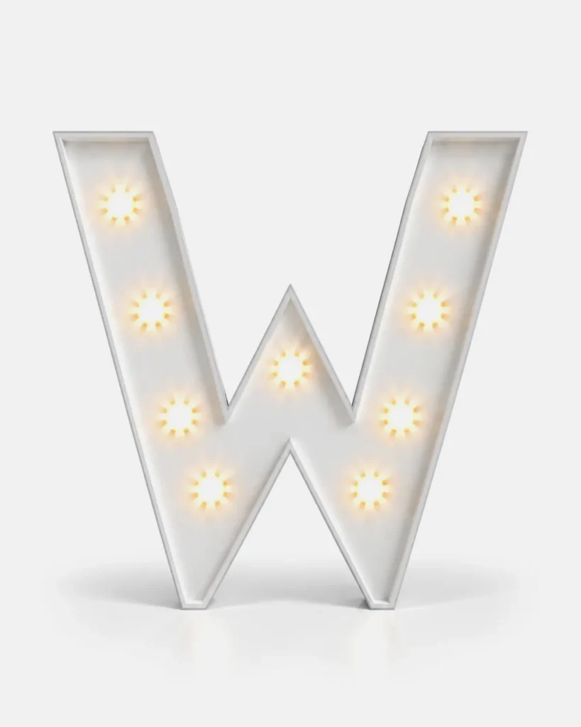 W - Lettre lumineuse