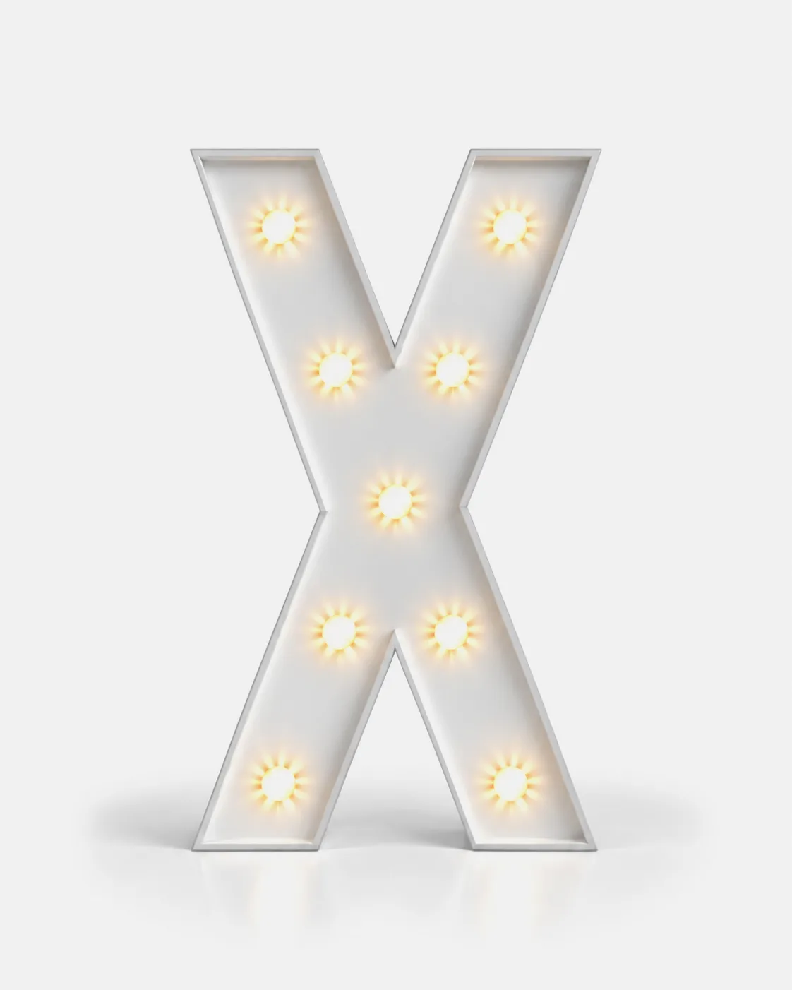 X - Lettre lumineuse