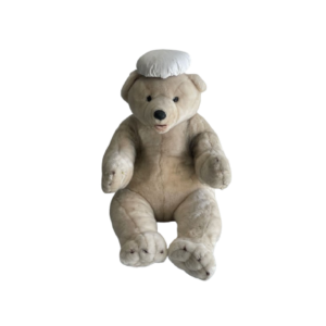 Ours blanc assis Chapeau cuisine