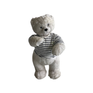 Ours blanc T-shirt marin Debout