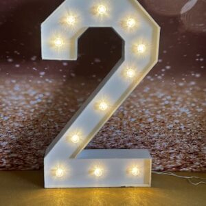 2 Lettre et Chiffre lumineux