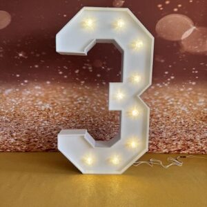 3 Lettre et Chiffre lumineux